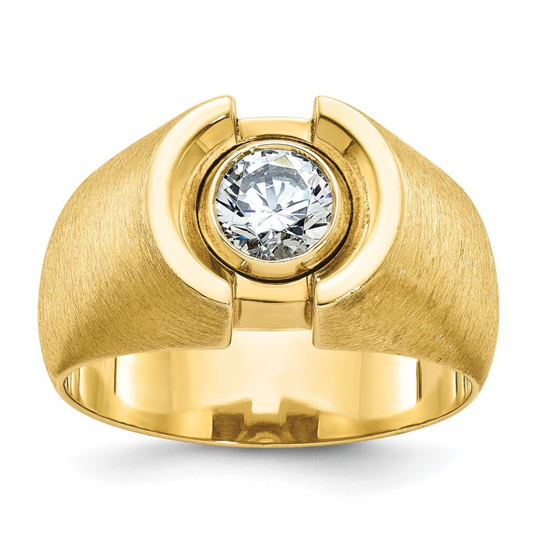 14k IBGoodman Men's Polished and Satin Diamond Ring Mounting - B5-2DCF0EB3-3027