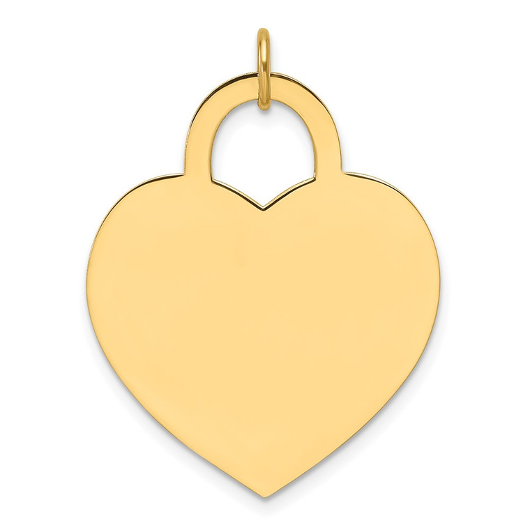 14k Large Engravable Heart Charm - XM-63529DBF-7557
