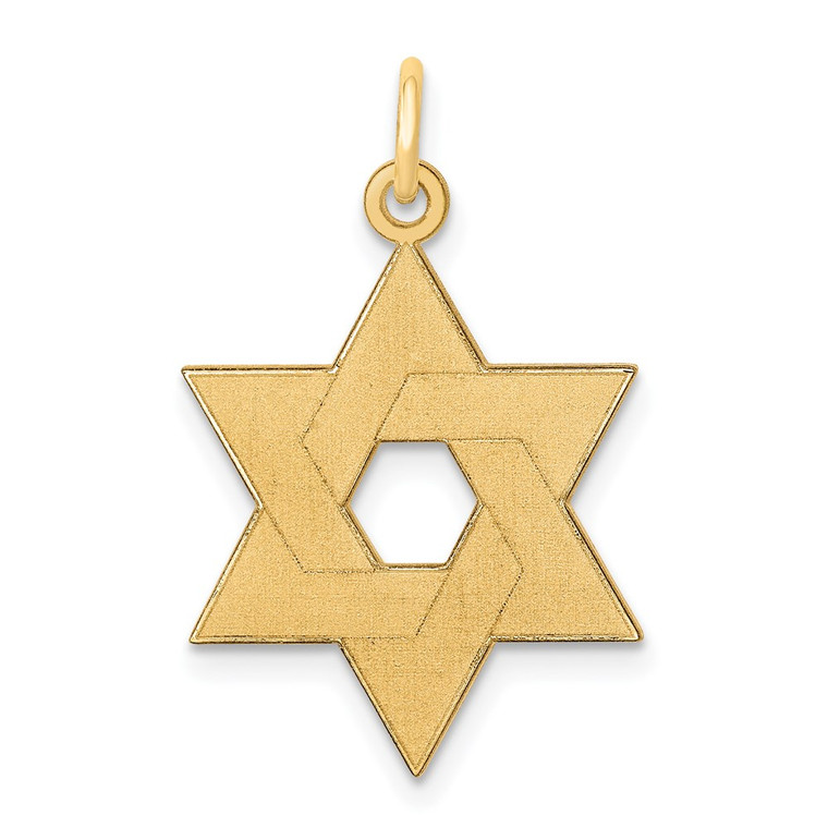 14K Laser Designed Star of David Pendant - XR-D277B41B-2921