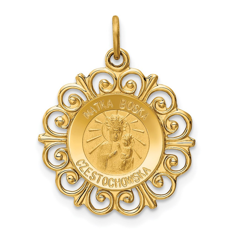 14k Matka Boska Medal Charm - XR-40E1AB8B-7064
