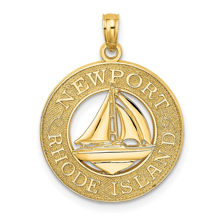 14K NEWPORT RHODE ISLAND w/ Sailboat Charm