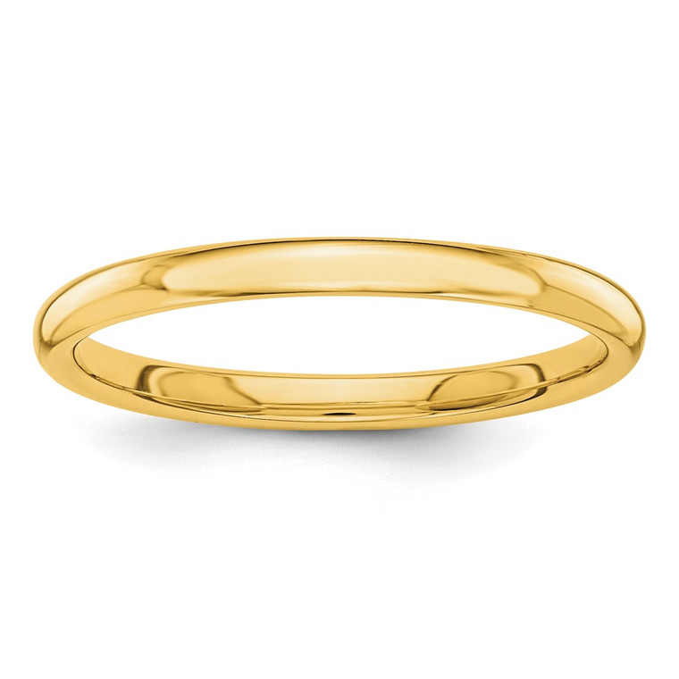 10K Polished 2mm Stackable Band Size 4.5