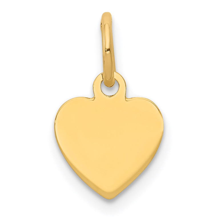 14k Plain .011 Gauge Engravable Heart Disc Charm - XM-44D0F3FD-2074