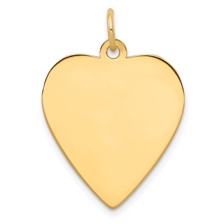 14k Plain .011 Gauge Engravable Heart Disc Charm - XM-9347639D-2593