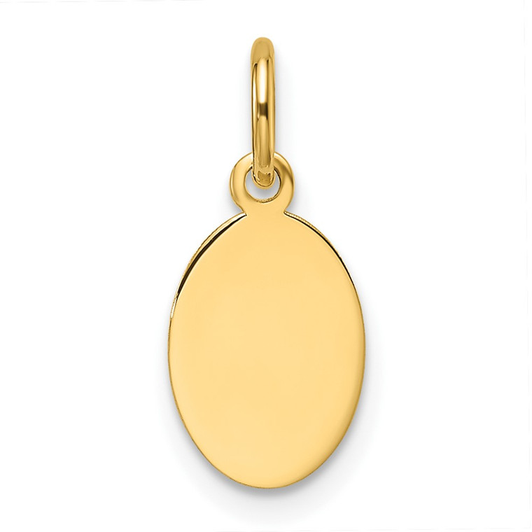 14k Plain .011 Gauge Engravable Oval Disc Charm - XM-5507C6FD-5940