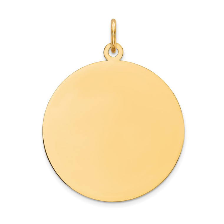 14k Plain .013 Gauge Circular Engravable Disc Charm - XM-860E78FA-8808