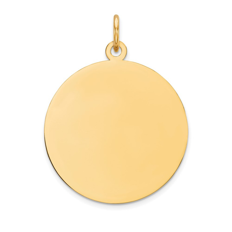 14k Plain .018 Gauge Circular Engravable Disc Charm - XM-8C6C3407-3861