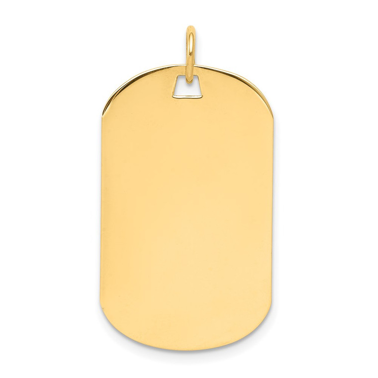 14k Plain .018 Gauge Engraveable Dog Tag Disc Charm - XM-7DE62502-6211