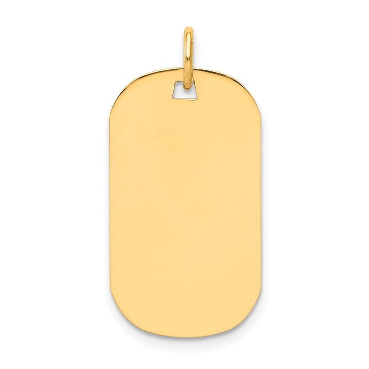 14k Plain .027 Gauge Engraveable Dog Tag Disc Charm - XM-A633EF1C-3273