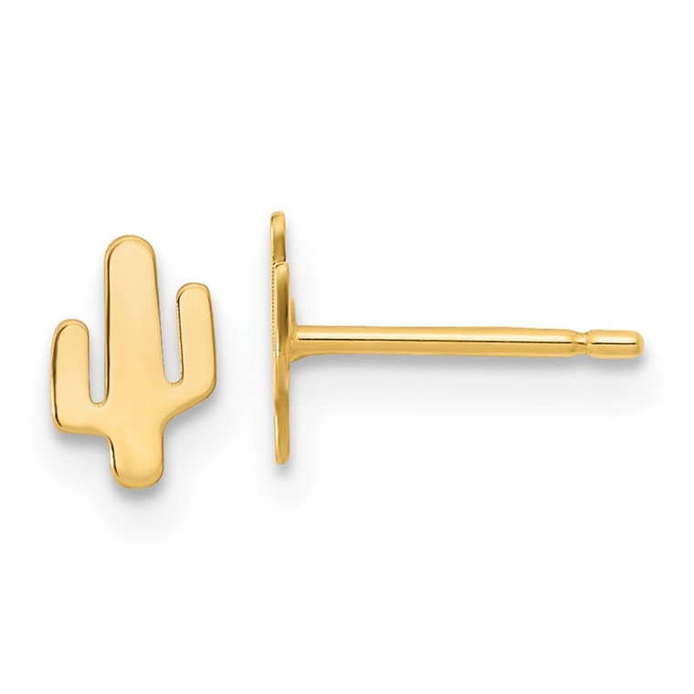 14K Polished Cactus Post Earrings - YE-E8541E5B-6987