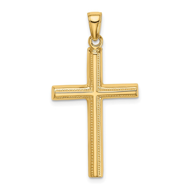 14k Polished Cross Pendant - D1-9DECE7D7-4121