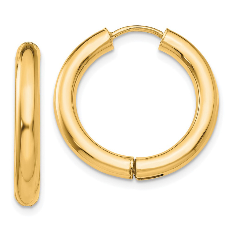 14k Polished Hinged Hoop Earrings - TL-51902E49-3598