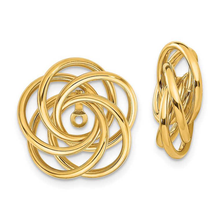 14k Polished Love Knot Earring Jackets - T5-75FA0B19-2390
