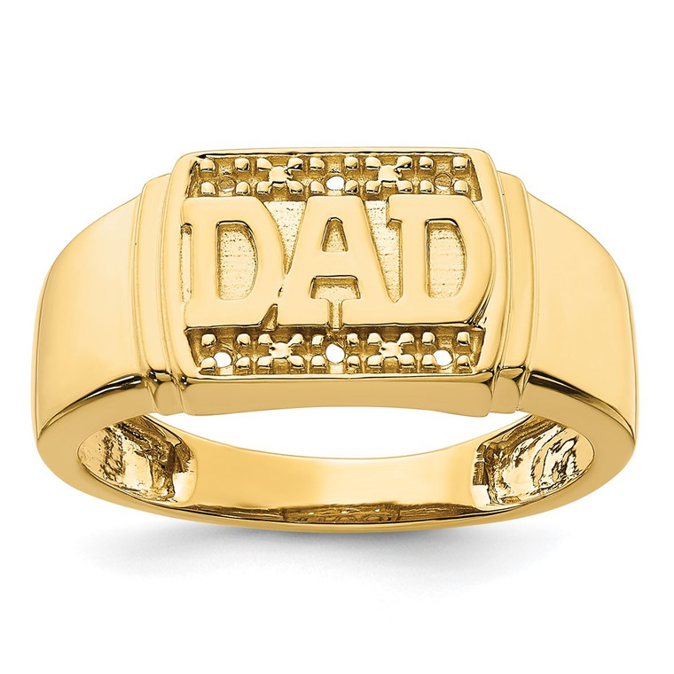 14k Polished Mens DAD Ring Mounting