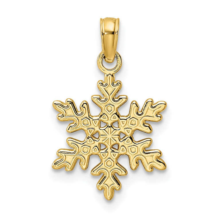 14K Polished Snowflake Pendant - K9-4C8DFE7A-2907