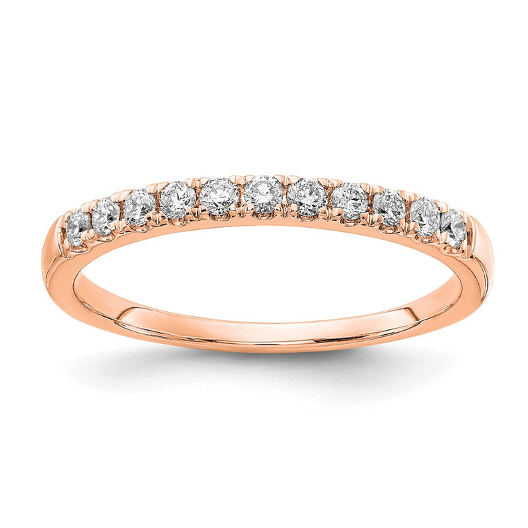 14k Rose Gold 1/5 carat Lab Grown Diamond VS/SI+ G+ Complete Wedding Band - RM-06552BA4-7807
