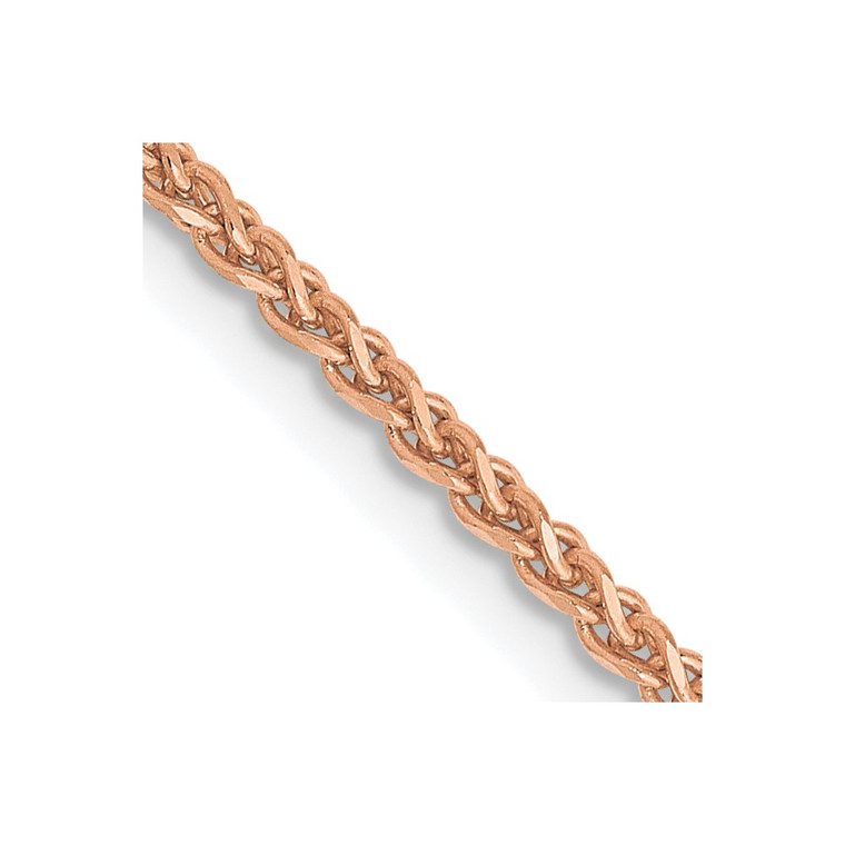 14K Rose Gold 30 inch 1.7mm Diamond-cut Spiga with Lobster Clasp Chain