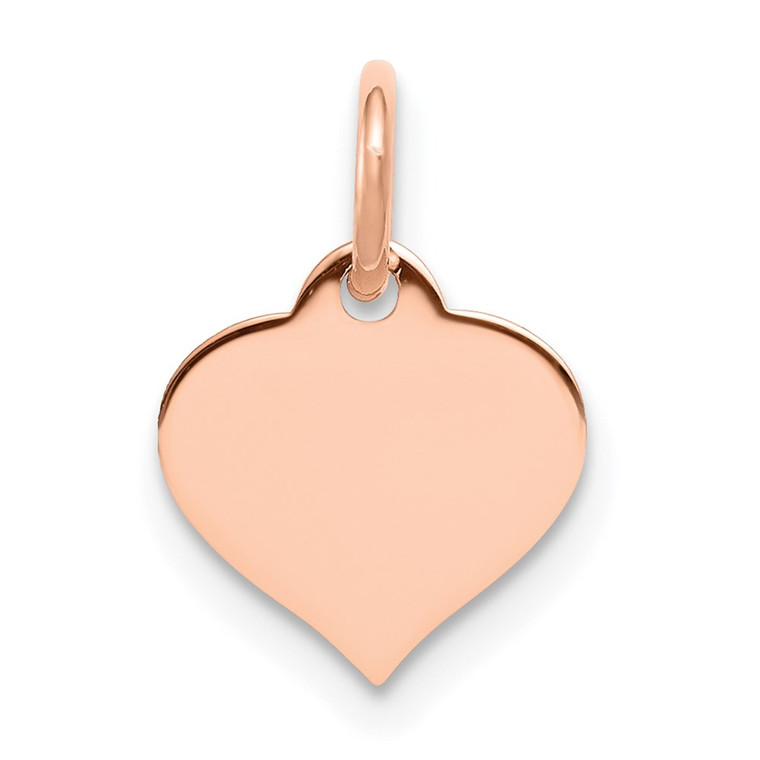 14k Rose Gold Heart Disc Charm - XR-021750DC-3684
