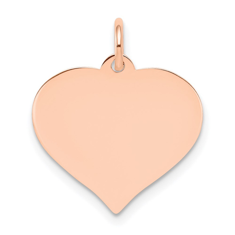 14k Rose Gold Heart Disc Charm - XR-51A8533B-4815
