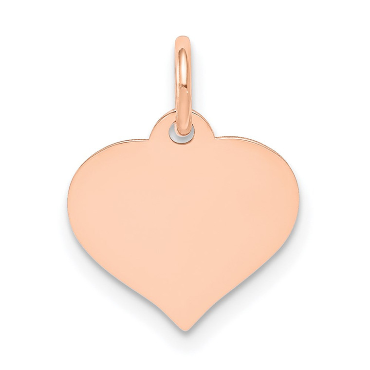 14k Rose Gold Heart Disc Charm - XR-947D94F0-3127
