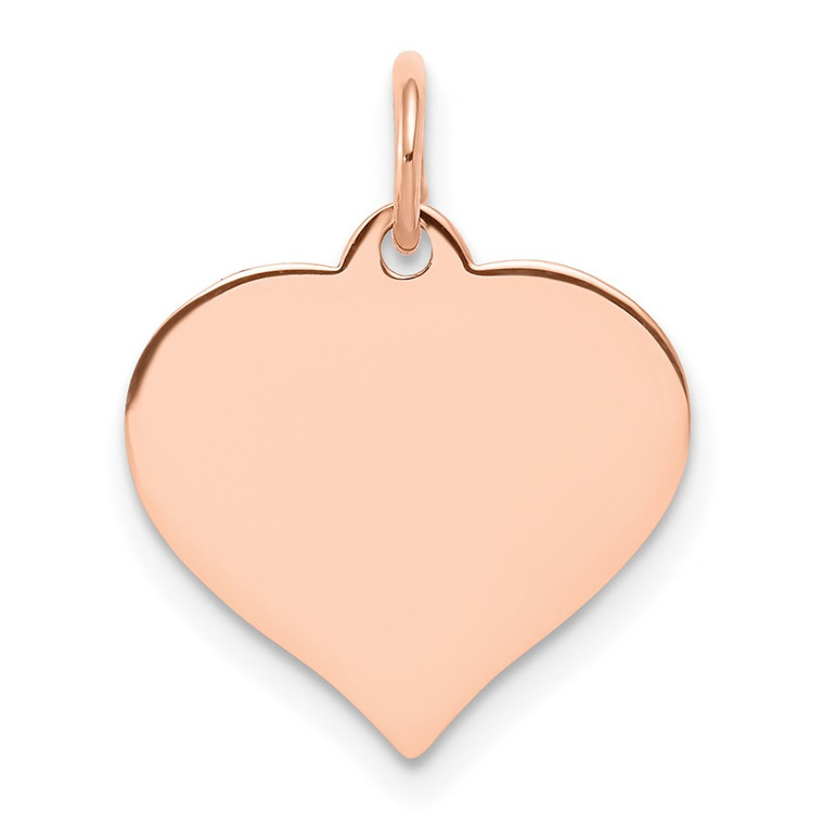 14k Rose Gold Heart Disc Charm - XR-AE4C931B-8690