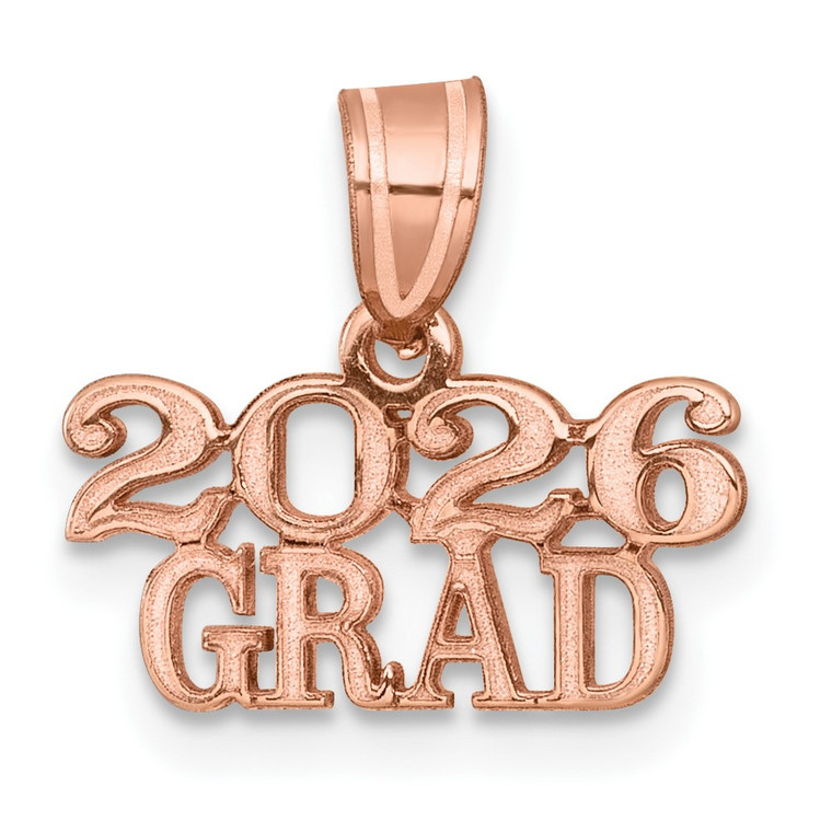 14K Rose Gold Polished 2026 GRAD Charm