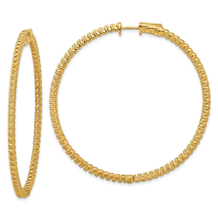 14k Round Hoop w/Safety Clasp Earring Mountings - XE-3403162E-2492