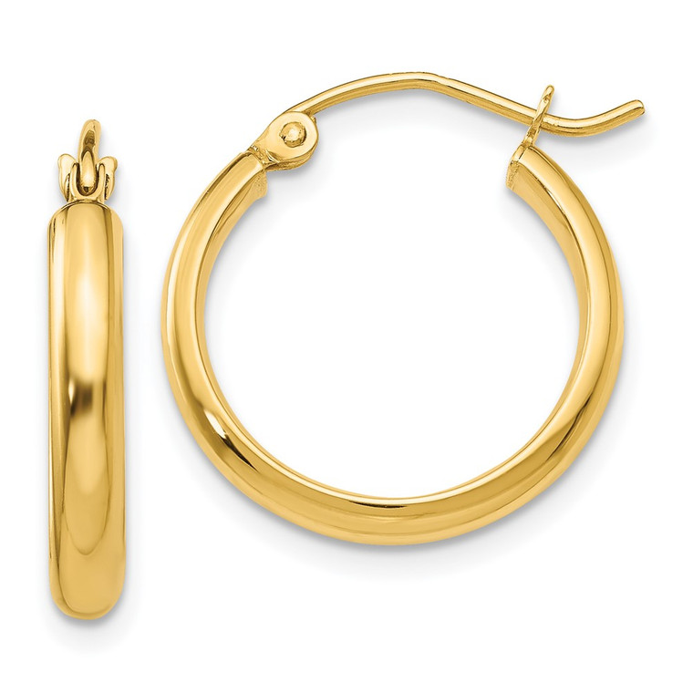 14k Round Tube Hoop Earrings - TC-CE60F0ED-7926