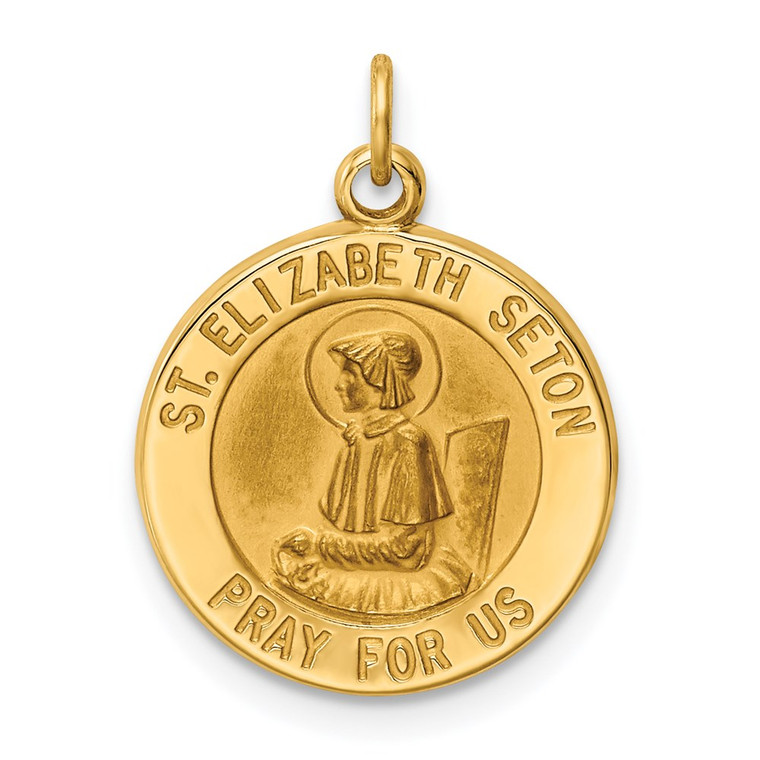 14k Saint Elizabeth Seton Medal Charm - XR-E0631CD2-9882