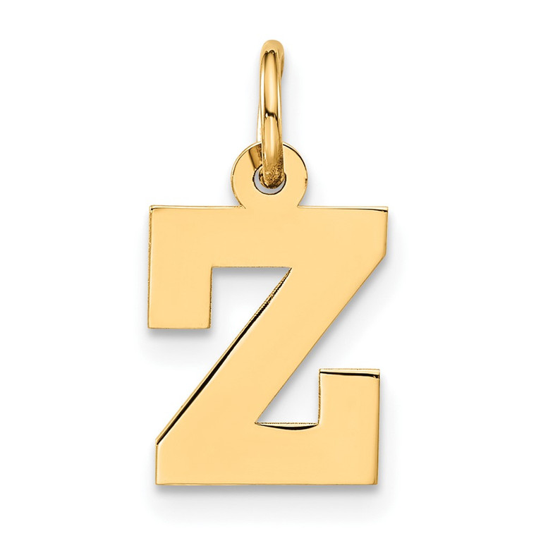 14k Small Block Initial Z Charm