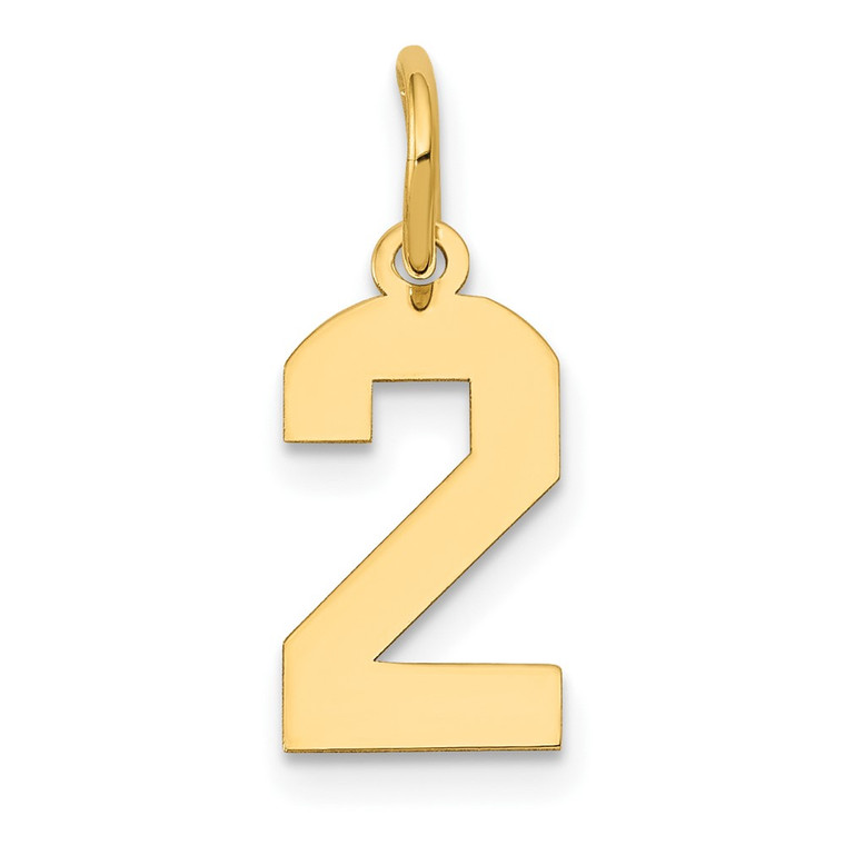 14k Small Polished Number 2 Charm - LS-9BC966E9-3503