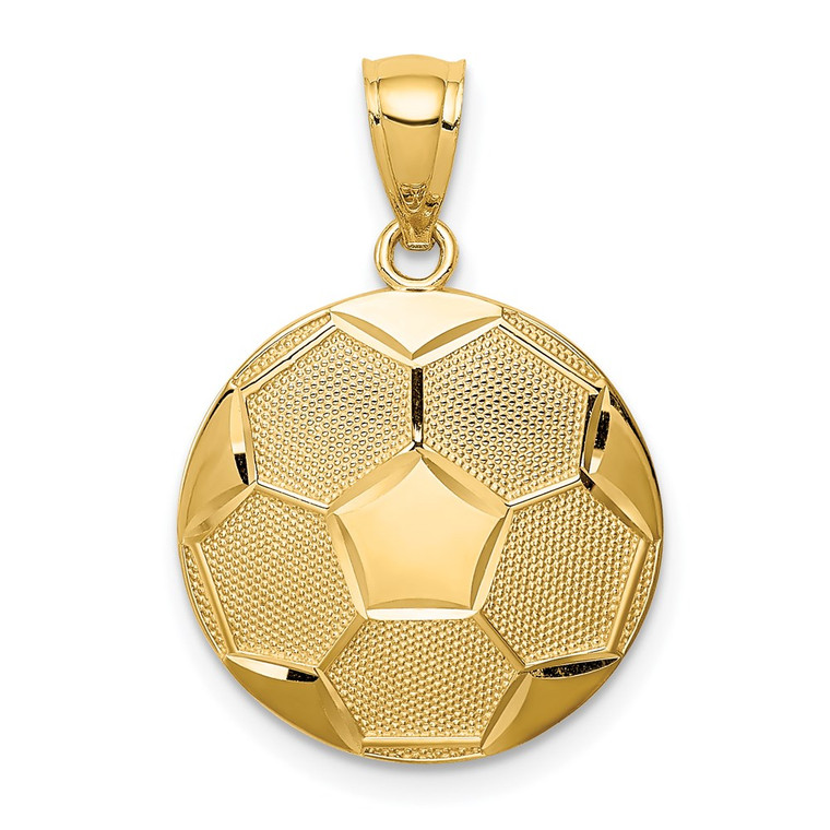 14K Soccer Ball Pendant - C4-286E4337-2601
