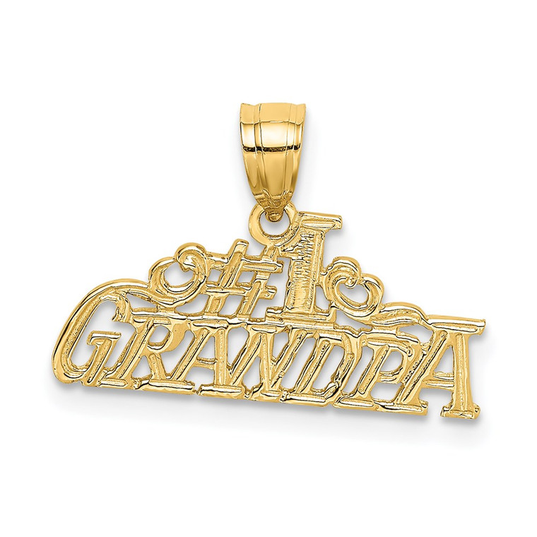 14k #1 GRANDPA Charm - D3-32D8ED70-2986