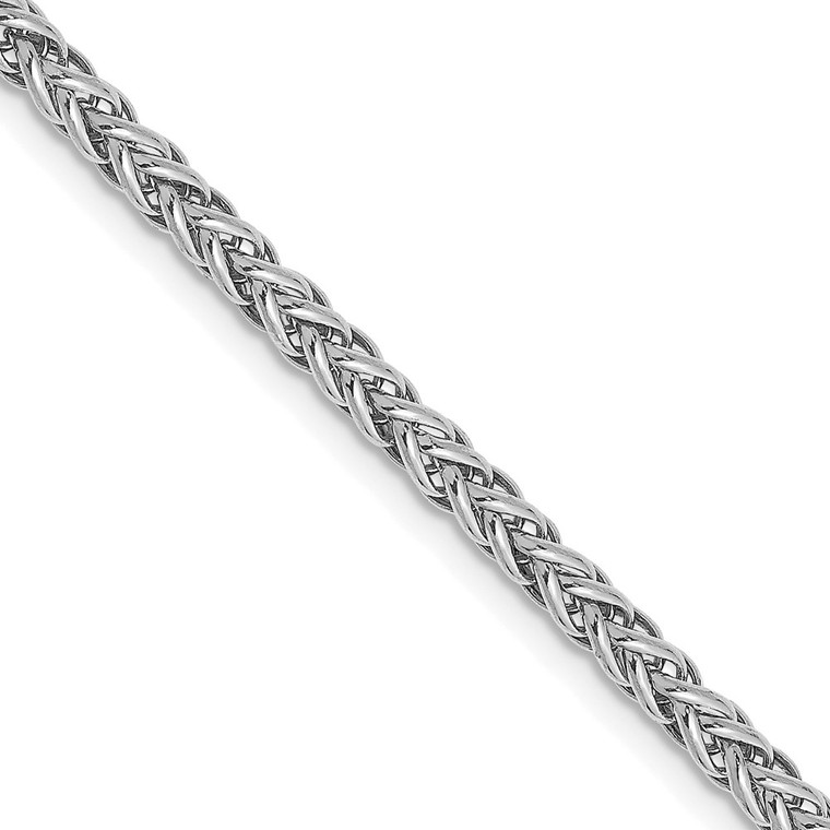 14k WG 2.6mm Semi-solid 3-Wire Wheat Chain - BC-2AEBA3E8-2273