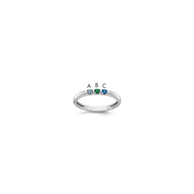 14k White Gold  Mother's Ring Mounting - XM-1A8C014A-8344