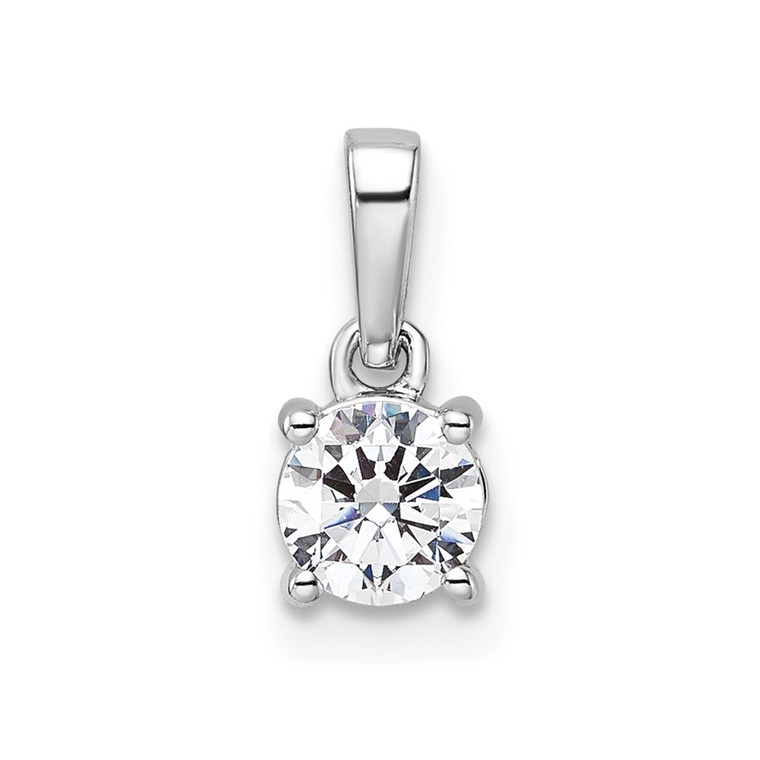 14k White Gold 1/2 carat Lab Grown Diamond VS/SI+ G+ Complete Pendant