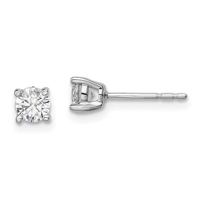 14k White Gold 1/2 carat Lab Grown Diamond VS/SI+ G+ Post Earrings