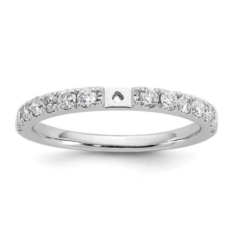 14k White Gold 1/2 carat Lab Grown Diamond VS/SI+ G+ Semi Mount Peg Set Engagement Ring - RM-7BC43813-4382