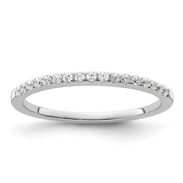 14k White Gold 1/6 carat Lab Grown Diamond VS/SI+ G+ Complete Wedding Band - RM-9BC387F5-5363