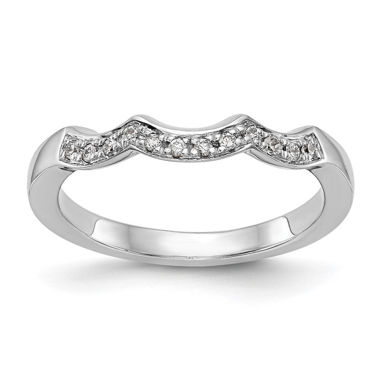 14k White Gold 1/8 carat Lab Grown Diamond VS/SI+ G+ Complete Wedding Band - RM-1A69D0E9-5106