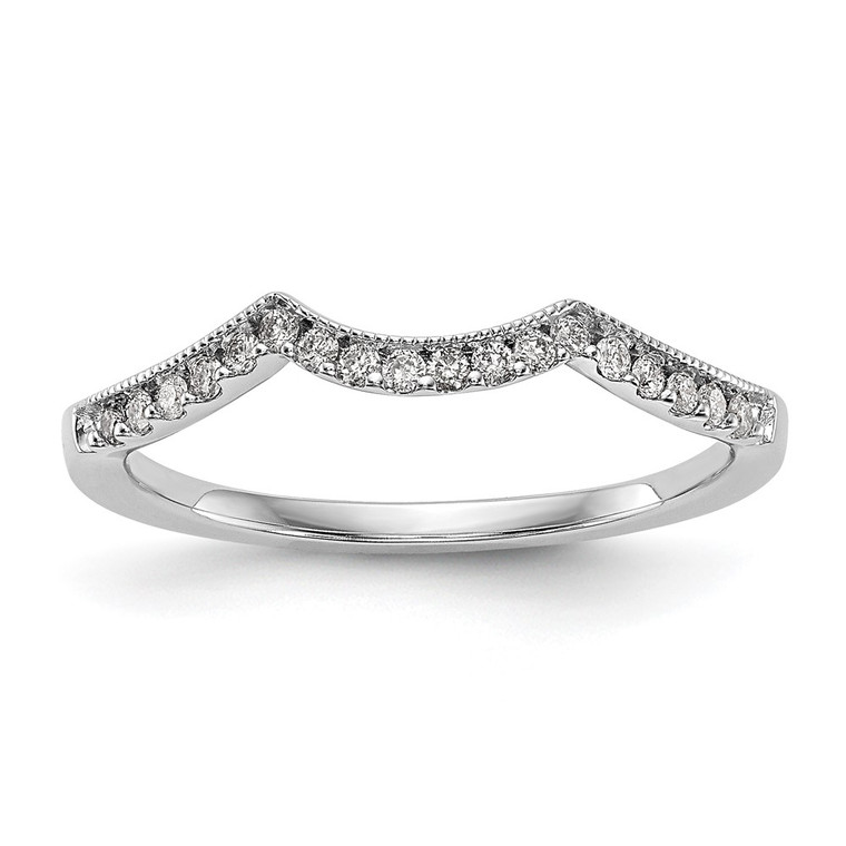 14k White Gold 1/8 carat Lab Grown Diamond VS/SI+ G+ Complete Wedding Band - RM-EF1B3971-1017