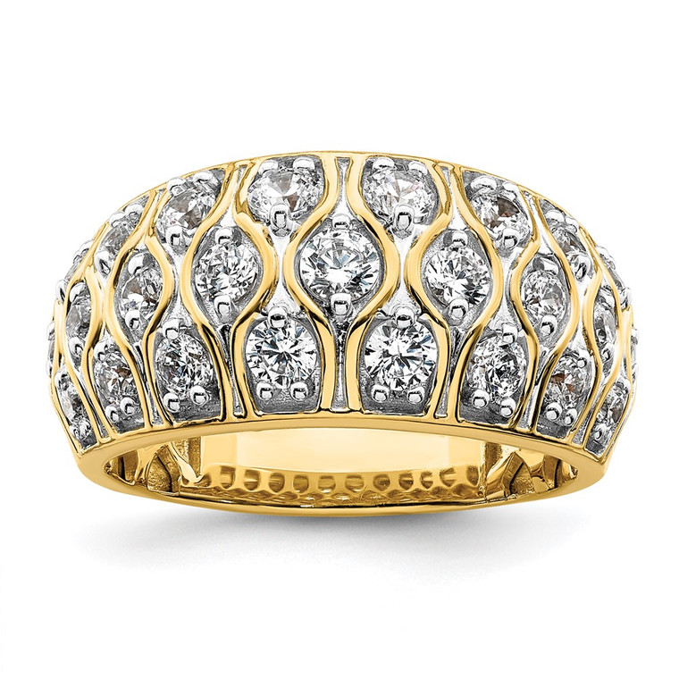 14k 1 1/6 carat Lab Grown Diamond VS/SI+ G+ Complete Fashion Ring