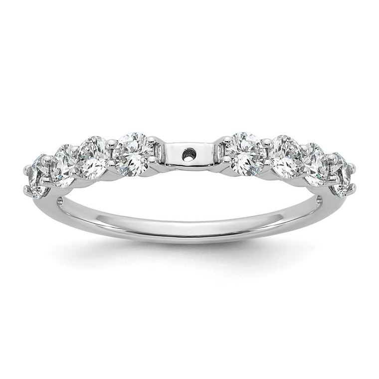 14k White Gold 3/4 carat Lab Grown Diamond VS/SI+ G+ Semi Mount Peg Set Engagement Ring - RM-F91F034B-6565