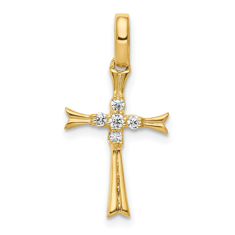 14k 1/15ct. Diamond Cross Pendant - PM-58BA0B61-6852
