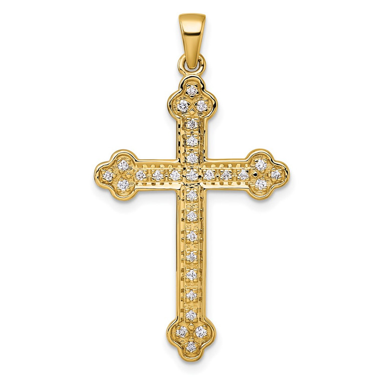 14k 1/4ct. Diamond Cross Pendant - PM-CF11DCD2-4095
