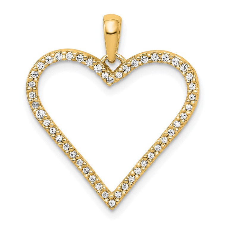14k 1/6ct. Diamond Heart Pendant - PM-36F23B4A-4107