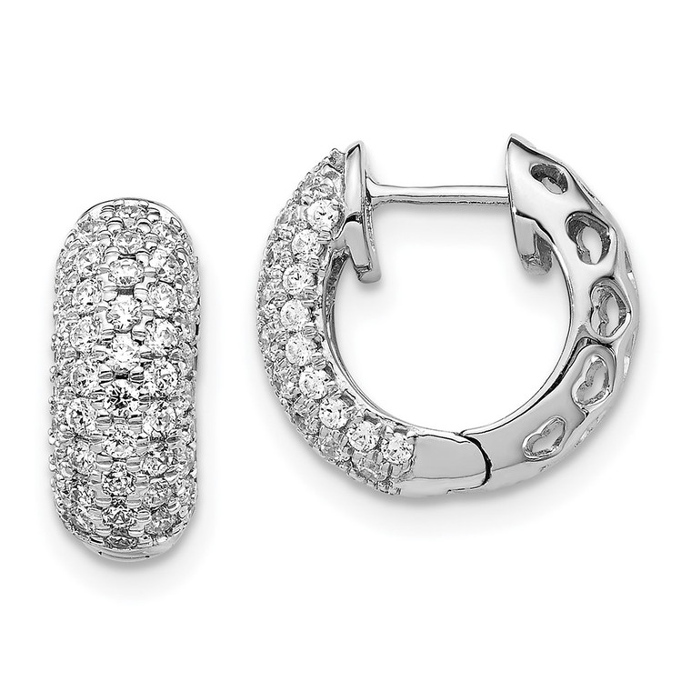 14k White Gold Diamond Hinged Hoop Earrings - EM-A96F138E-5658