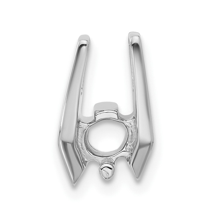 14k White Gold Holds 5.25mm Stone, Chain Slide Mounting