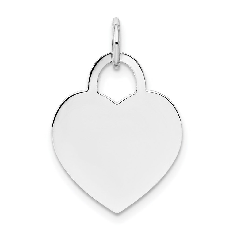 14k White Gold Medium Engravable Heart - XW-0E0C9737-3383