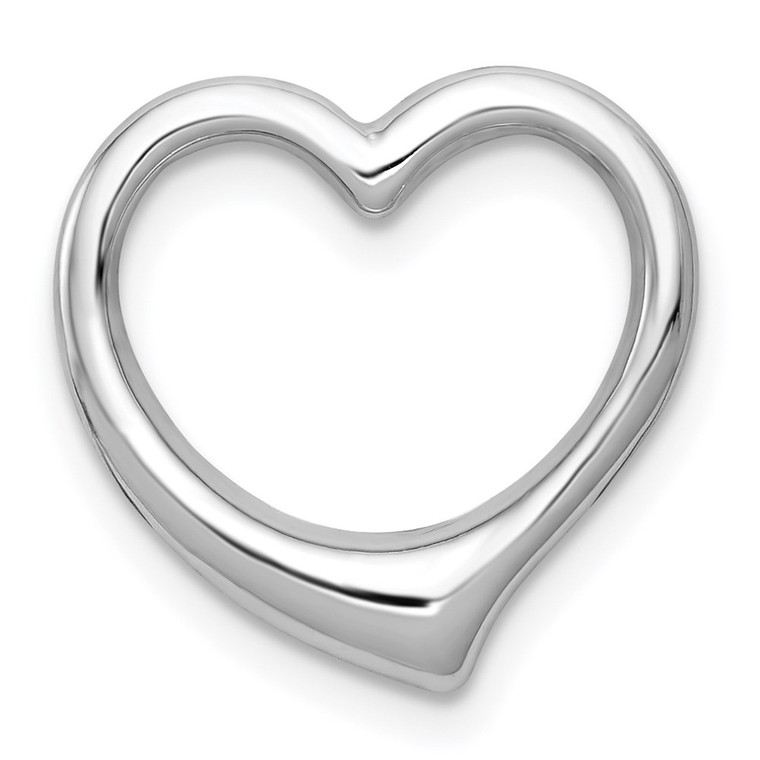 14K White Gold Polished Heart Chain Slide - C2-6B462CE5-9246